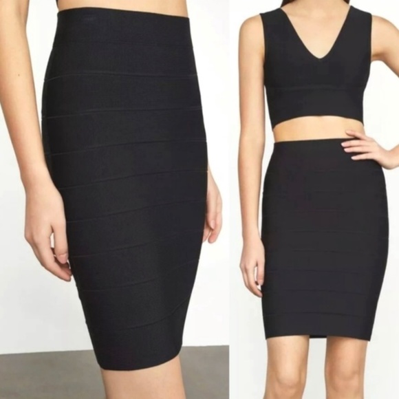 BCBG Black Alexa Bandage Skirt - Brand New - Size S - Picture 1 of 4